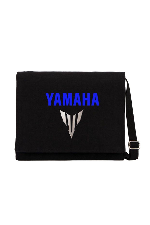 Yamha Mt07 Logo Blue Black Canvas Messenger Bag