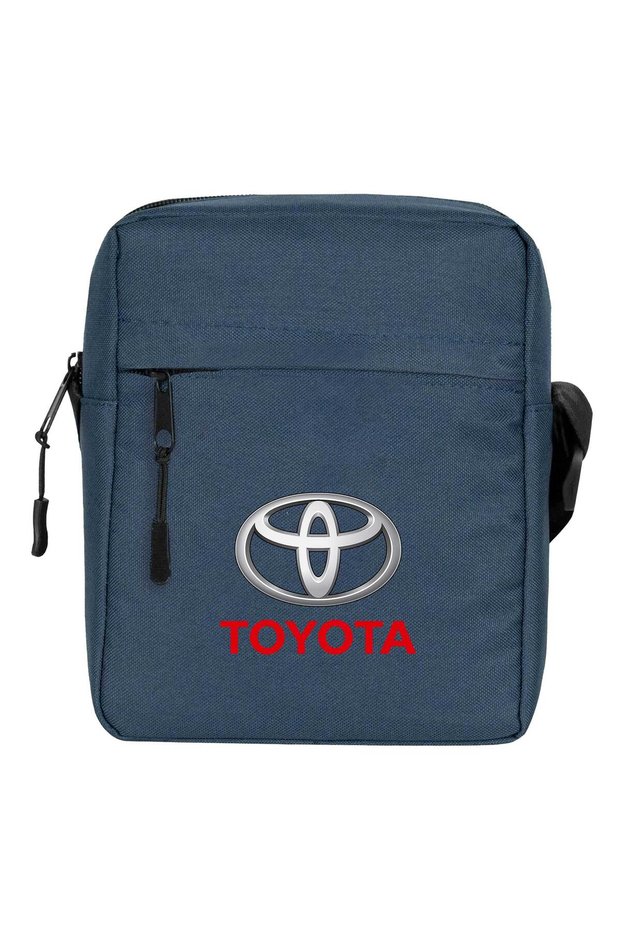 Toyata Text Logo Shoulder Bag Navy Blue Color