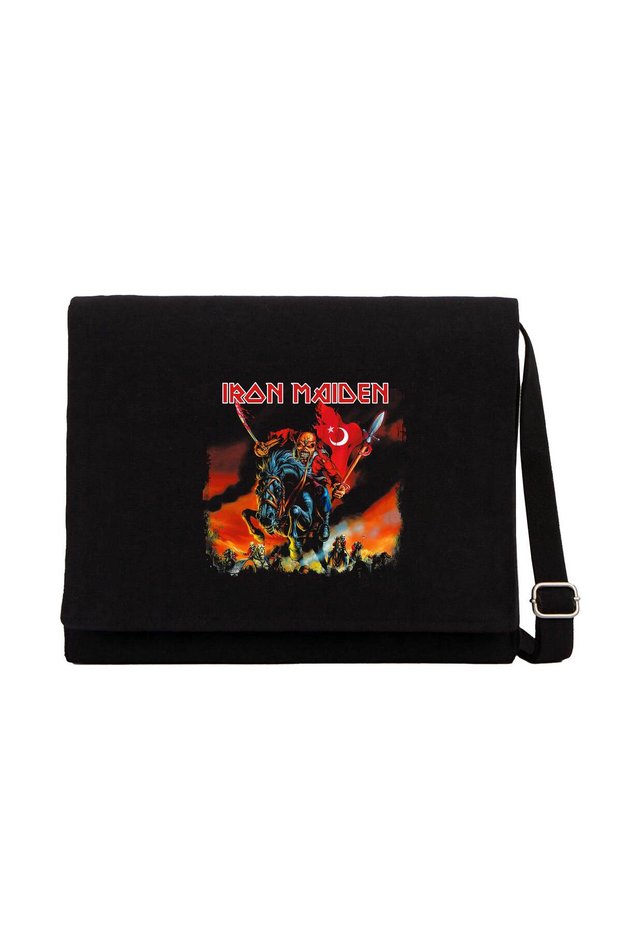 Iron Maiden Turkish Black Canvas Messenger Bag