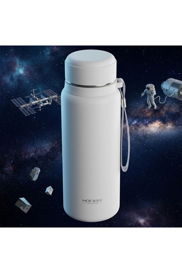 Mdf White Thermos with Stainless Steel Handle 750ml