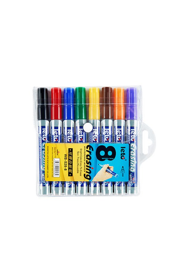 8Color POP 8/12 Color Erasable Whiteboard Markers Set Refillable Safety Non-Toxic High Capacity for