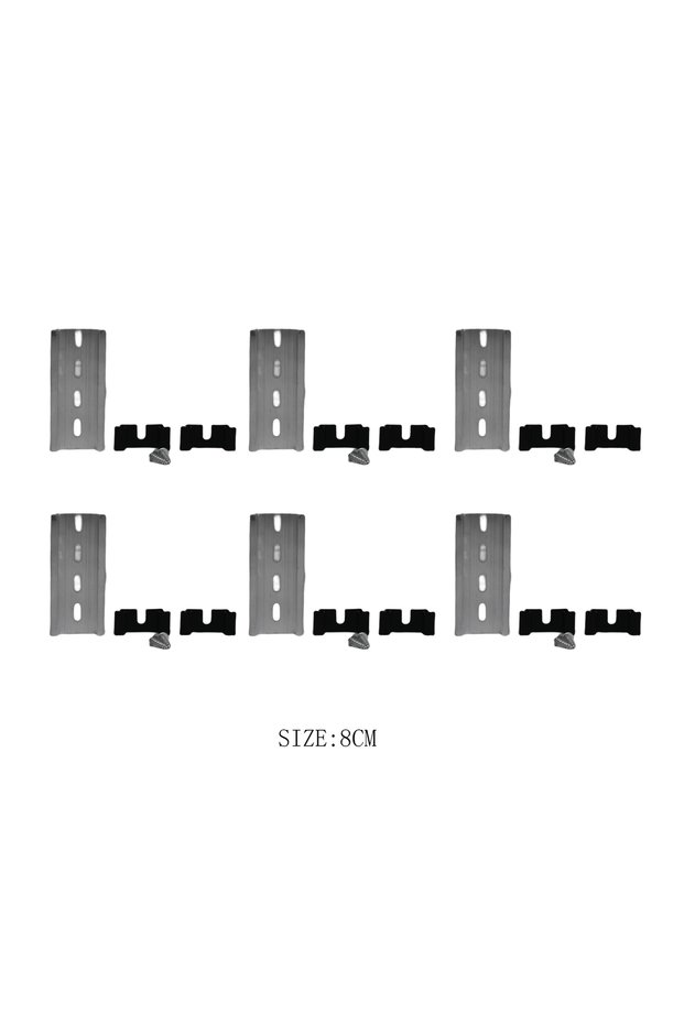 8CM 6PCS Universal Type 35mm Aluminum Slotted DIN Rail for C45 DZ47 Terminal Blocks Contactor Din Ra