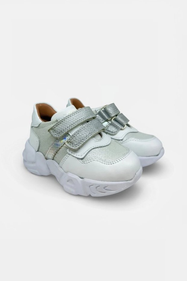 Genuine Leather Orthopedic White Children's Sports Shoes