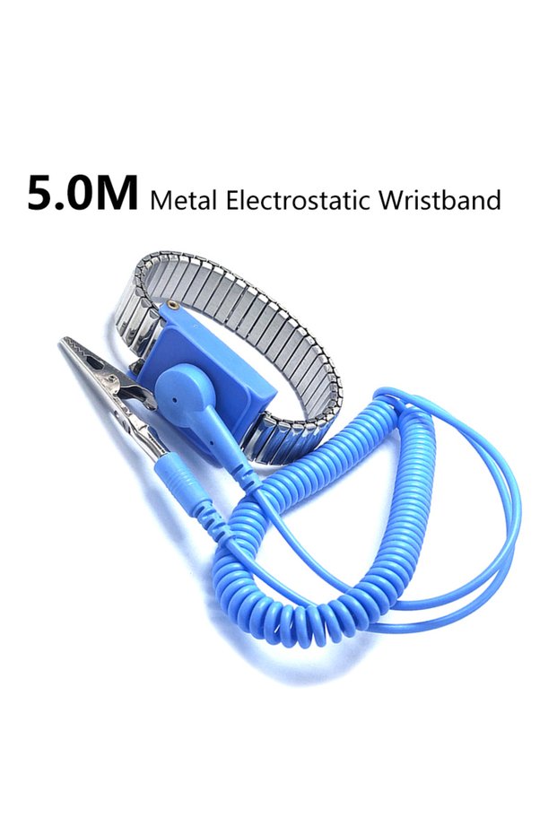 5 Metal ESD Cordless Metal Antistatic Wireless Anti Static ESD Wired Wristband Discharge Electronic