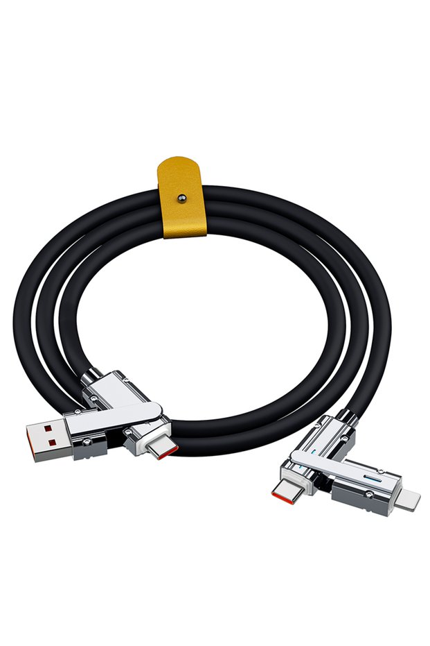 2m black 120W4 in 1 Multi-function Mobile Phone Data Cable PD Fast Charging Cable Charger for Huawei
