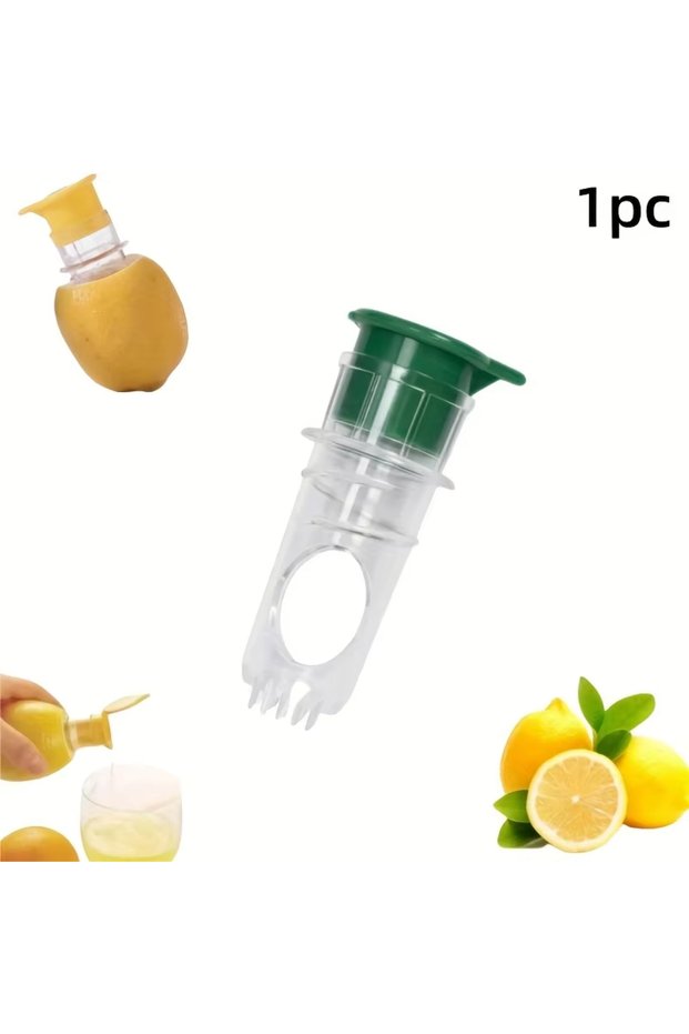 green-1pcs 1/2pcs Lemon Mini Squeezer Portable Lemon Juicer With Lid, Squeeze Lime for Cocktails Eas