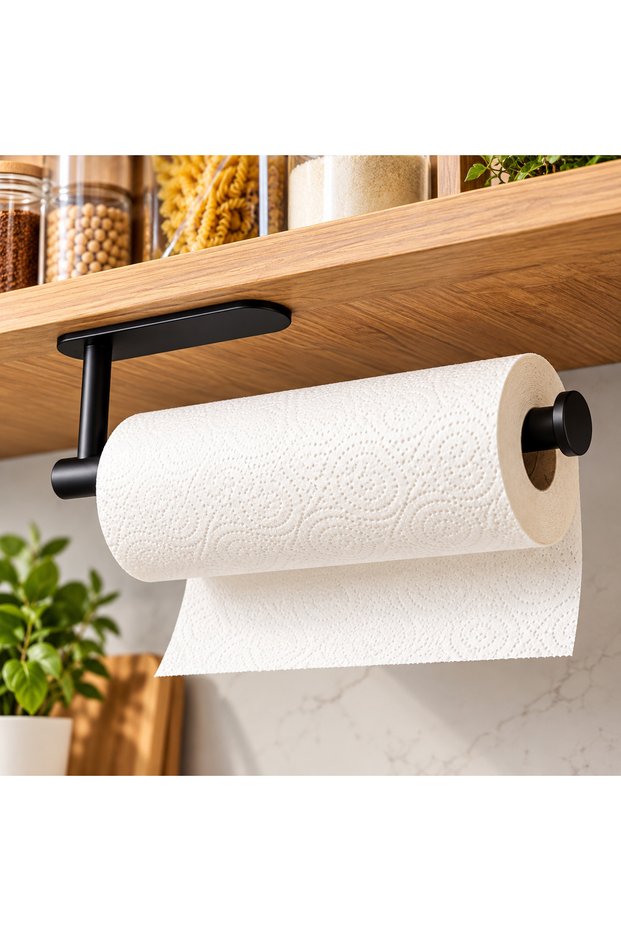 Self Adhesive Paper Towel Holder Mat Black