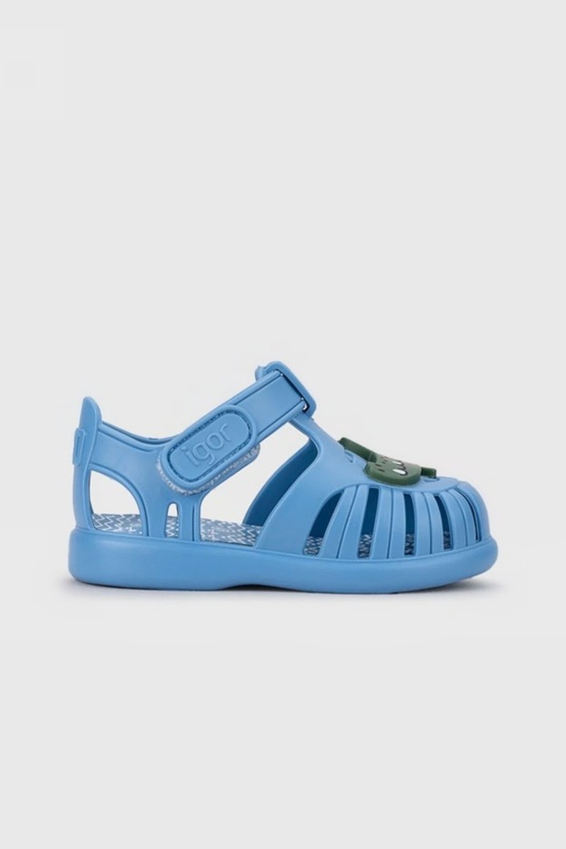 S10371 Tobby Croco Boys' Blue Sandals
