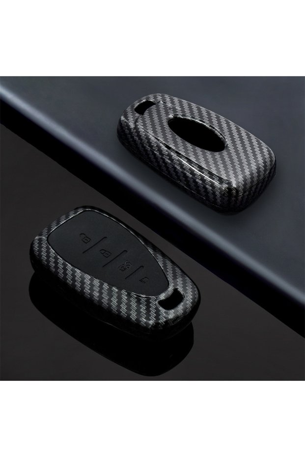 4 BTN carbon shell Carbon ABS Remote Car Key Case Cover For Chevrolet Chevy Camaro Cruze Malibu Equi