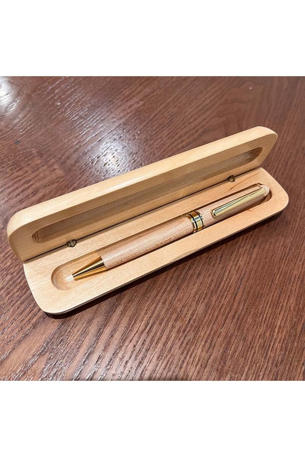 Maple wood 1 Ball Pen + 1 Pen Box Wooden Ballpoint Pen Gift with Case Elegant Office Gifts for Emplo