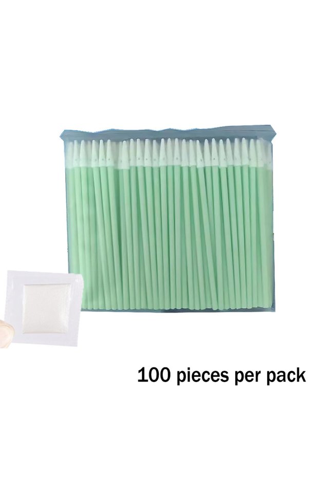 100PCS-Pointed Type 100Pcs Small Round Head Tips Cloth Head Cleaning Swab Lint Dust Free Sticks for