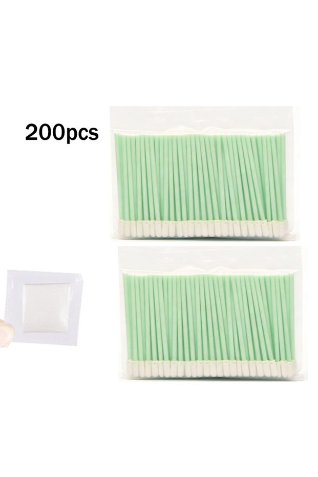 200PCS-Pack 100Pcs Small Round Head Tips Cloth Head Cleaning Swab Lint Dust Free Sticks for PCB Boar