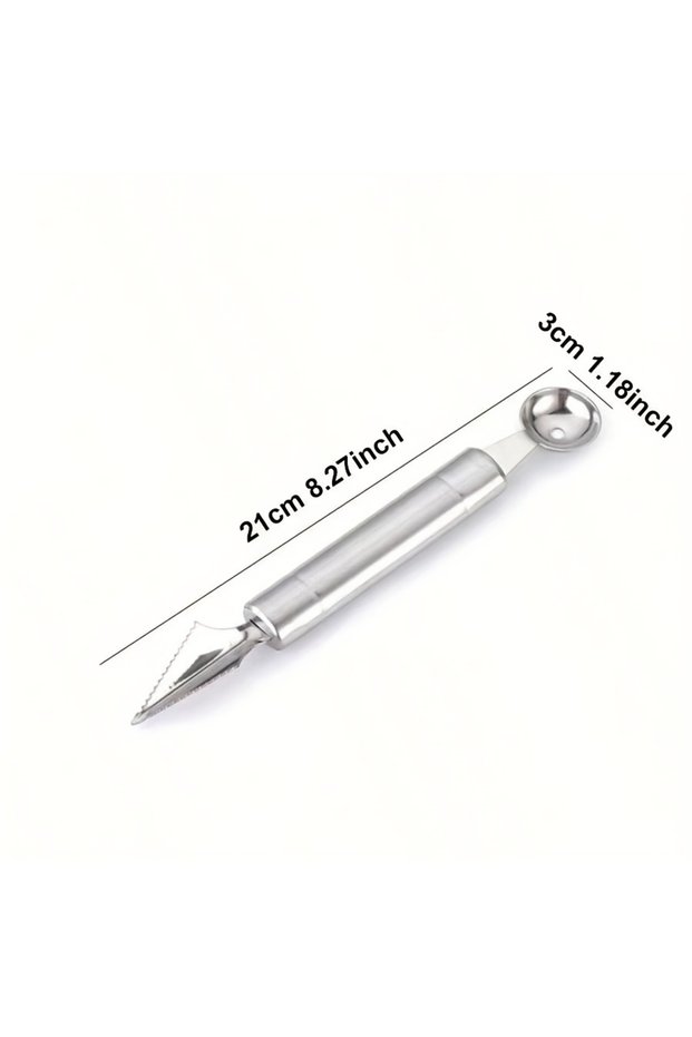 Spoon Carving Double Headed Stainless Steel Fruits Spoon Digging Ball Carving Fruits Dual Purpose Sp