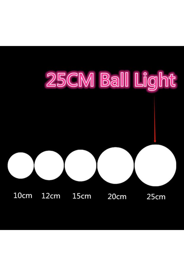 25CM Ball Light Rechargeable LED Glowing Ball Light for Kid Adult, Outdoor Globe Night Light with Re