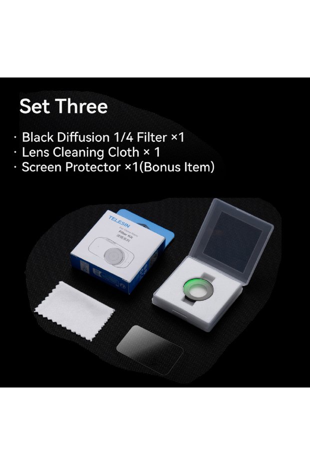 Black Diffusion TELESIN CPL ND8 ND16 ND32 UV Black Diffusion 1/4 Filter Quick Release Lens Filter Ki