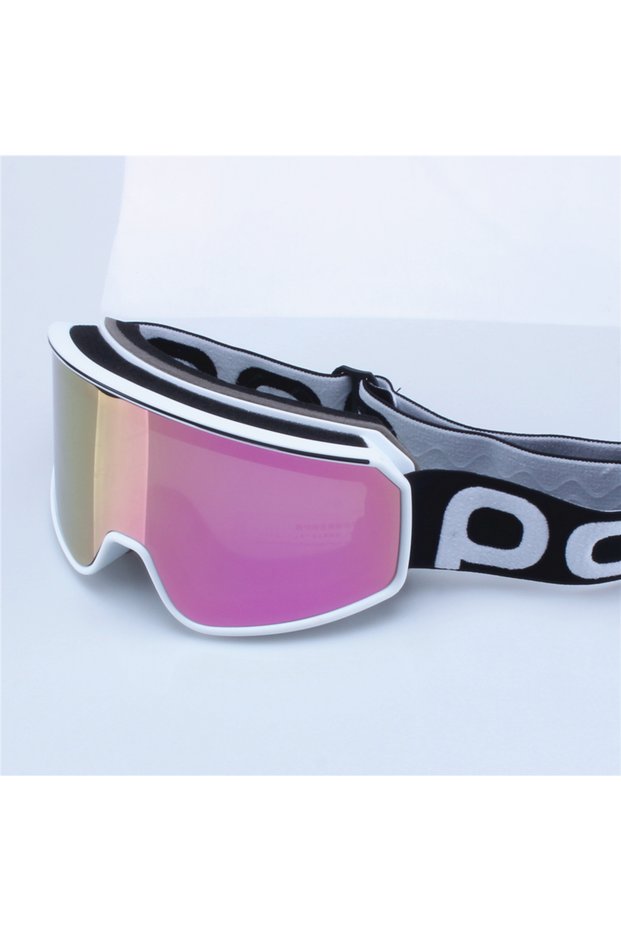A Men's Full Color Light Ski Goggles Double Lens Anti-Fog Snowboard Glasses Winter Eyewear Big Mask