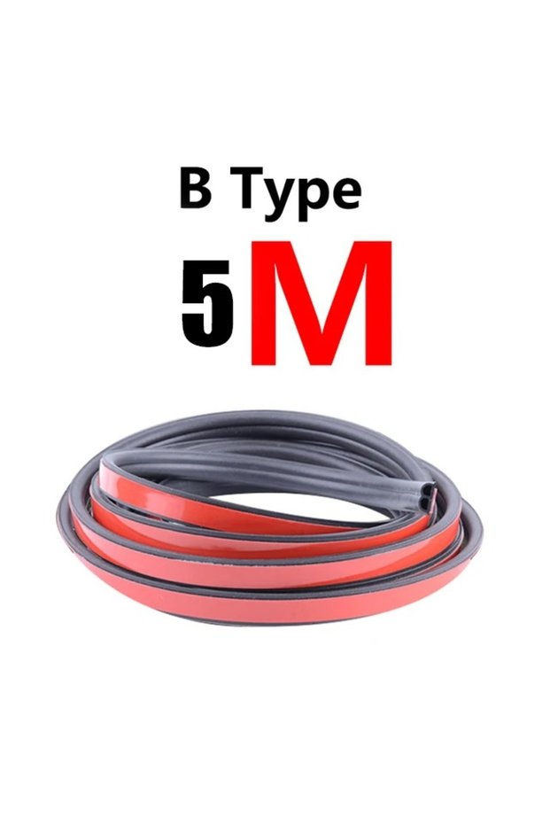 5M 5/8 Meters Car Door Seal Strips Sticker B Shape Weatherstrip Rubber Seals Sound Insulation Sealin