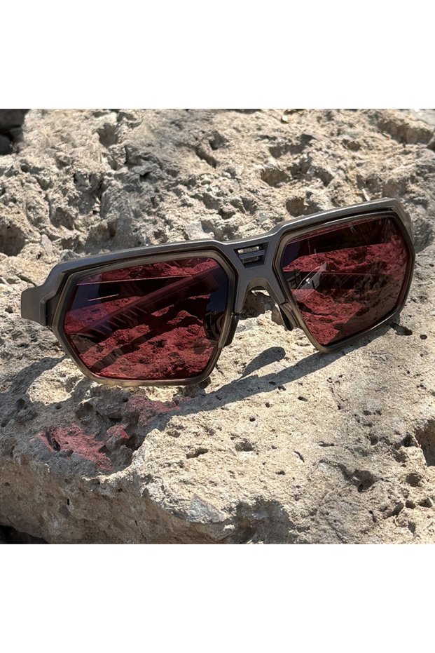 Silver Red SEAMERGO Retro Polarized Cycling Sunglasses Man High-end 2025 Outdoor Activities UV Resis