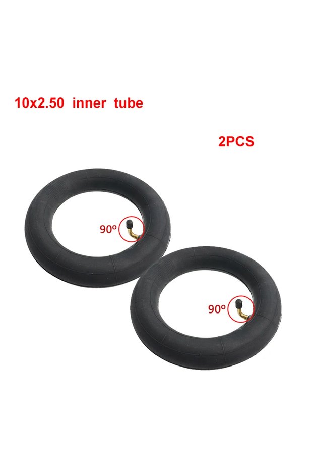 90D INNER TUBE 2PCS 10X2.50 Inner Tube 10x2.5 Camera with Bent Valve 45 90 Degree for 10 Inch Baby S