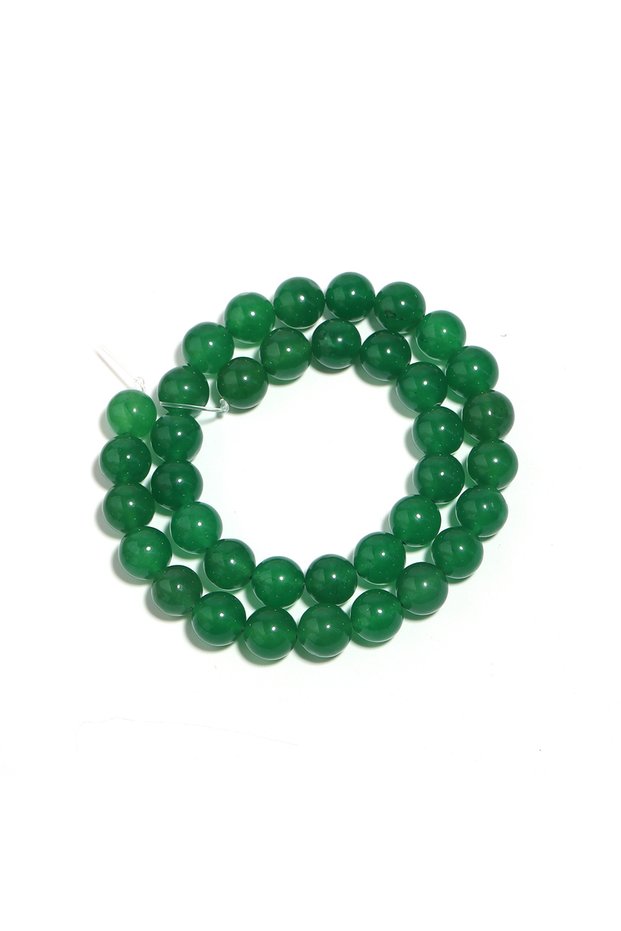 10mm(approx 32pcs) Dark Green Natural Chalcedony Stone Beads Loose Gemstone Beads DIY Bracelet Charm