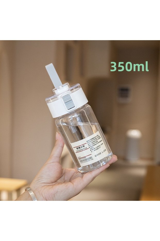 White 350ml 1pcs Portable Transparent Kawaii Water Bottle Sports Water Cup Plastic Handy Cup Outdoo