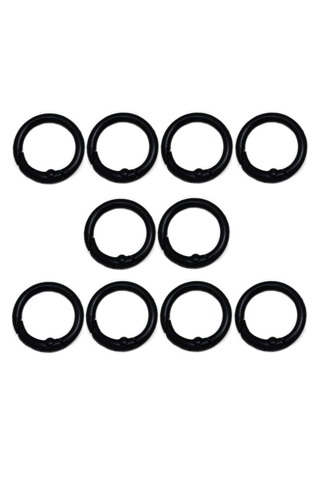dia 24mm black 10Pcs 24mm Alloy Trigger Round Snap Buckle Spring Keyring Buckle Snap Hook O Ring Bu