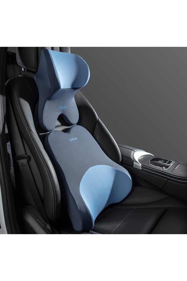 set 1 Car Lumbar Support Headrest Neck Pillow Support Universal Soft Neck Pillows Cushion Car Memory