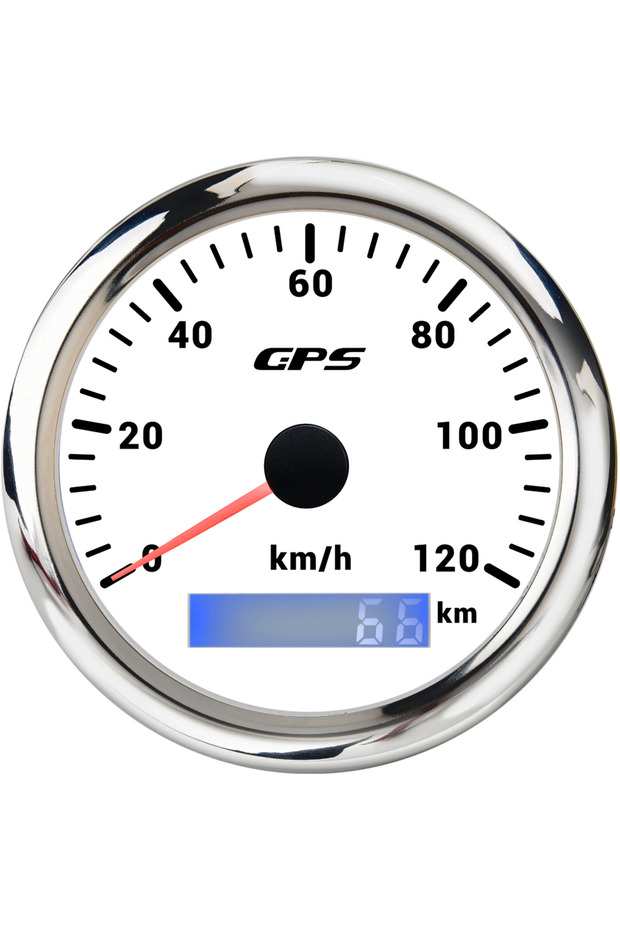 0-120KMH-WS Universal 85MM GPS Speedometer Gauge 7 Color LED Backlight For Motorcycle Marine Boat Tr