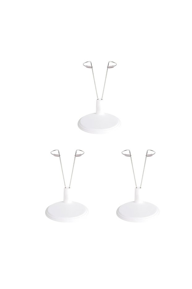 WHITE 3pcs adjustable doll holder, suitable for labubu doll plastic display support accessories (exc