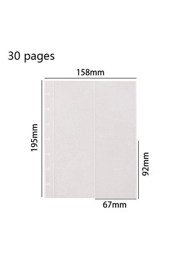 Inside-30 pages Kpop Photo Album New INS Multi-pockets Loose-leaf Binder 3 Inch Photocard Holder Ido