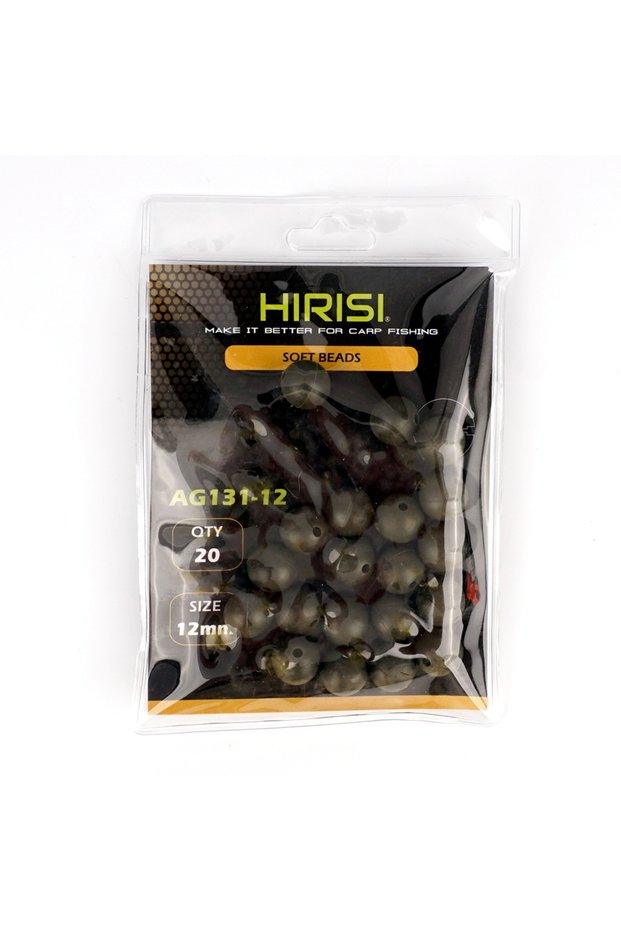 12MM 20Pcs Carp Fishing Rubber Shock Beads Soft Rig Beads Anti-Collision Fishing Termi