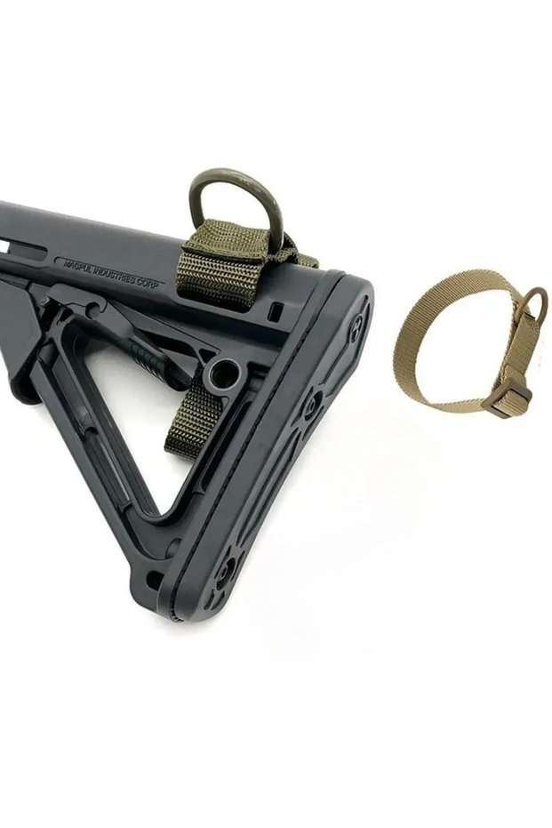 Gunstock Lany Khaki Multifunctional Airsoft Tactical Buttstock Sling Rope for AR & HK416,Compatible