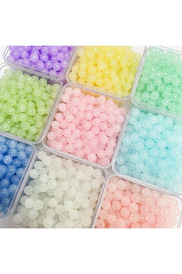 8mm Random color 50pcs 50pcs/8mm Solid Color Glass Beads, Beading & Jewelry Making Essentials Colorf