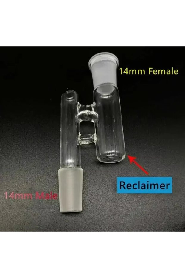 14 male to 14 female Red Wine Bottle AdapteR Lab Glass Reclaim Ash Catcher Drop Down Glass Adapter