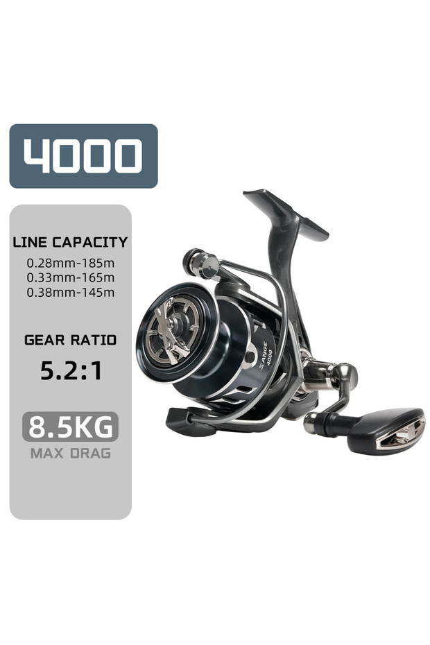SeaKnight 4000 SeaKnight Brand 1000-6000 Spinning Reel 8BB MAX Drag 28lbs CNC Machined Aluminum Spoo