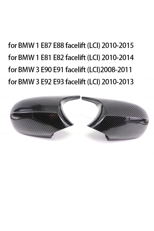زوج واحد من ألياف الكربون LCI لسيارة BMW 1 3 series E87 E81 E82 E90 E91 E92 E93 غطاء جانبي للرؤية الخلفية ABS C