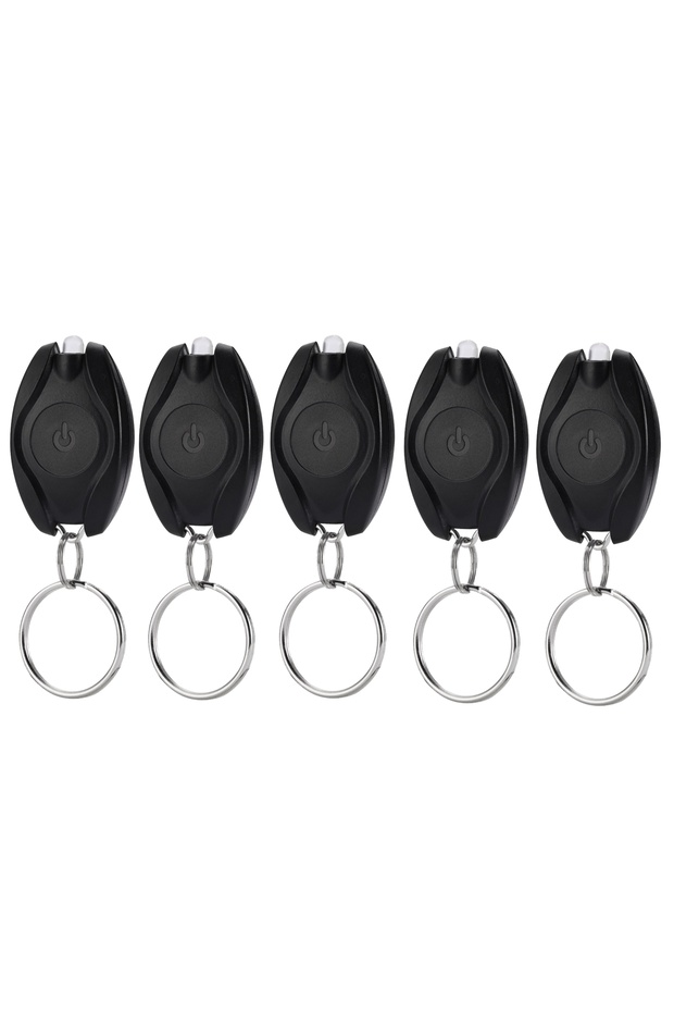 CR2016 Black 5pcs Led Keychain Light Mini Multicolored Cool Popular White Light Child Schoolbag Back