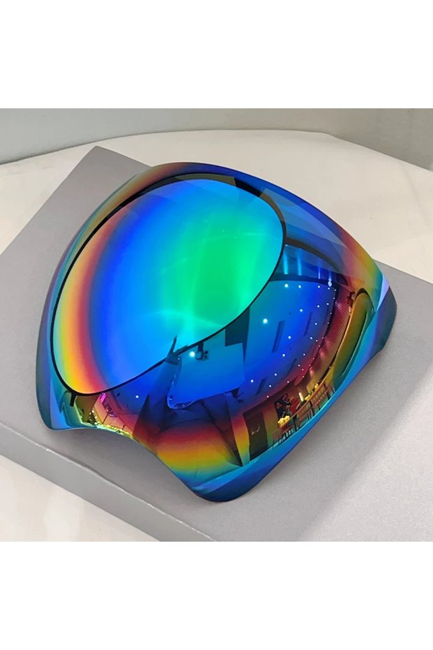 cg-green coating KAMMPT Huge Sports Goggle Men Futuristic Mirror Outdoor Cycling Protective Sunglass