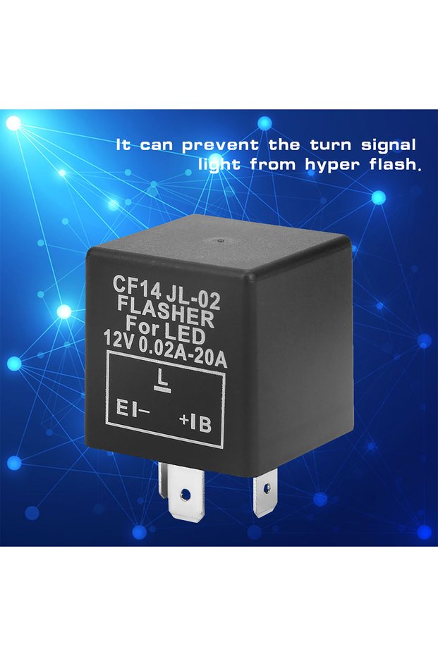Flasher Relay LED Relay LED Flasher Relay CF14 JL-02 3-Pin LED Flasher Flash Relay for Turn Signal L