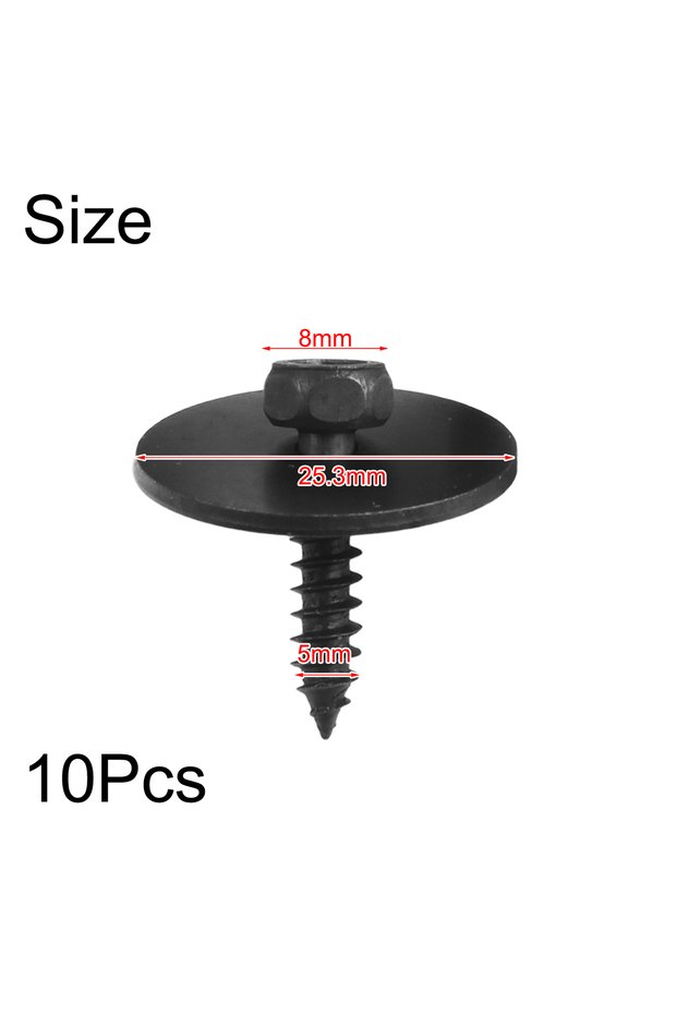 10pcs 8mm Hex Screw Bolt Retainer Fender Liner Under Cover Screw for Mercedes Undercar Shield Sheet