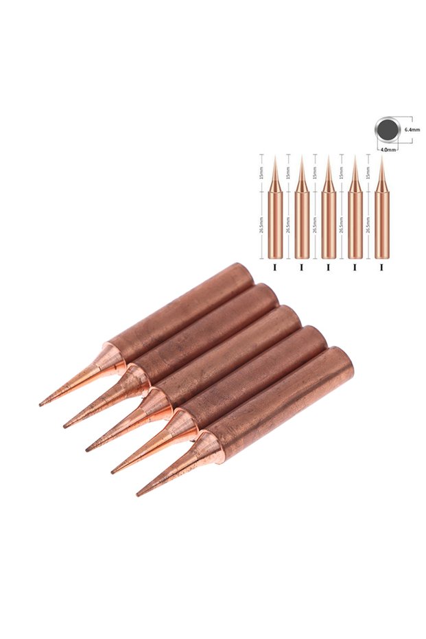 A1 5pcs Copper 900M-T-B For Soldering Station Solder Iron Tips Set Welding Equipment Accessories Lea