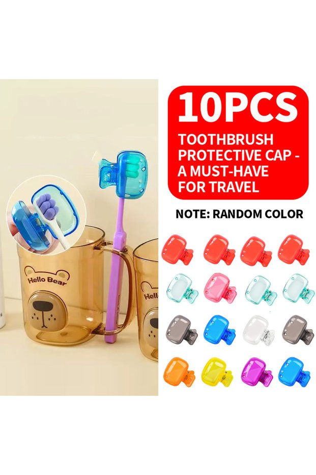 10 piece set (Affordable and Worth Buying) 10 Piece Set - Toothbrush Protective Cap - Toothbrush Hea