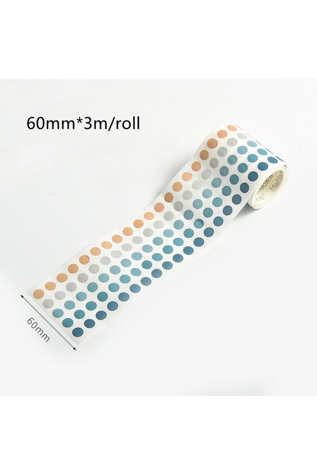 C Morandi Dot Washi Tape Round Stickers 60mm*3m Scrapbooking DIY Deco Stickers Journal Diary Planner