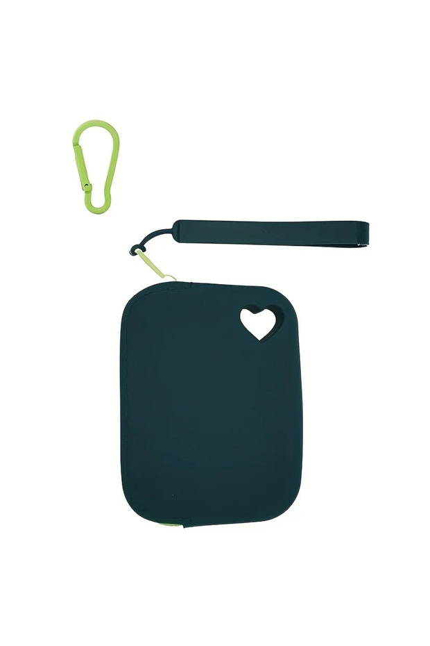 Dark Green 1PC Silicone Dog Treat Bag Pet Snack Bag Travel Portable Training Pet Walking Bag Pet Acc