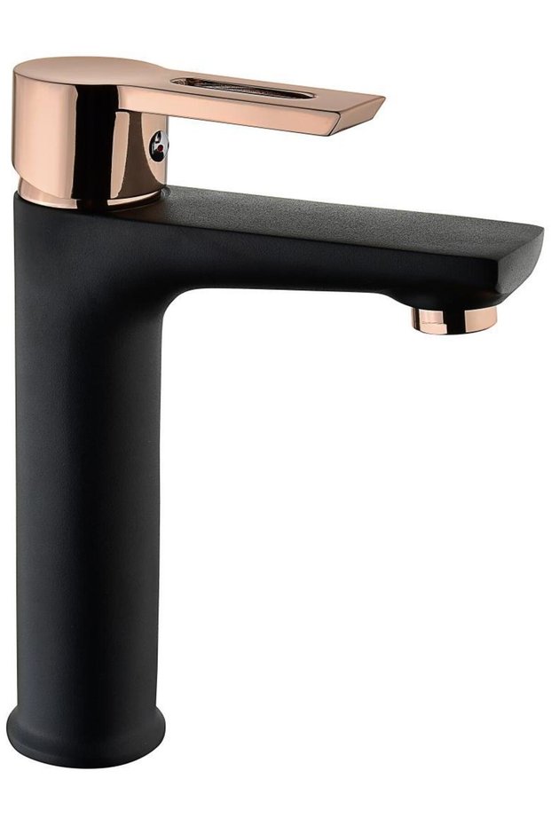 Defne Black Copper Long Mix Sink Faucet