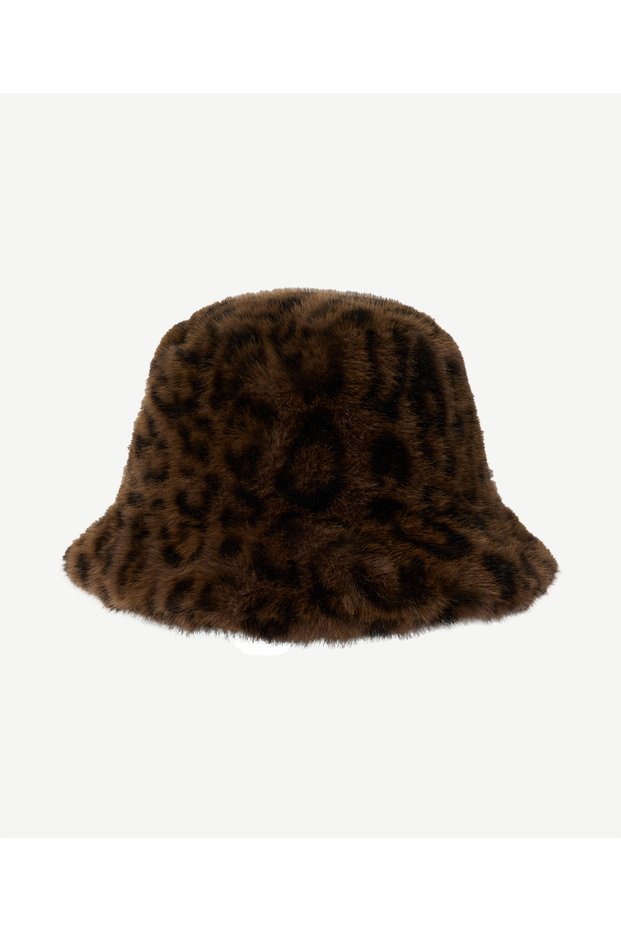Leopard Patterned Cloche Hat