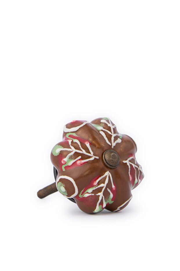 Branch Patterned Ceramic Drawer Handle (4X4 cm)