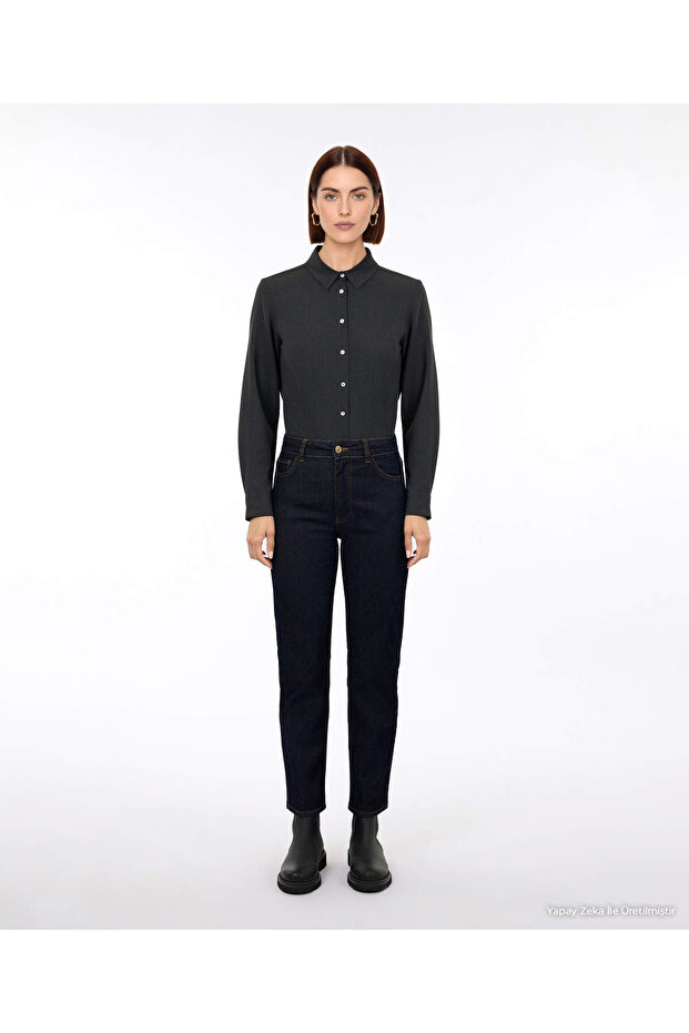 Denim Wide Regular Waist Pants