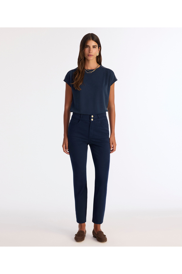 Slim High Waist Trousers
