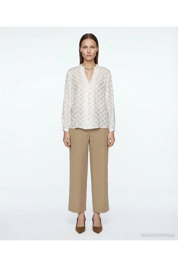 Regular Judge Collar Long Sleeve Shirt